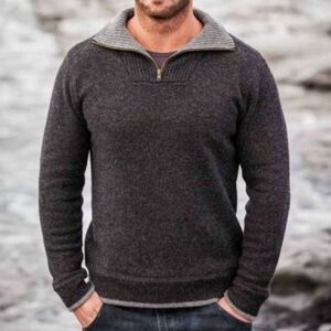 Grayson & Dunn Quarter Zip Cashmere Sweater NWT Sz M
